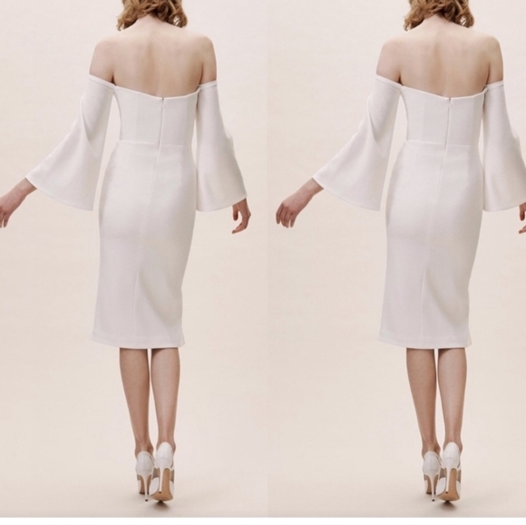 BHLDN Dress The Population Erin Dress White Size L - Picture 2 of 14